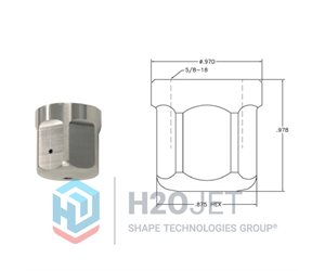 IDNN - HP (Integral Diamond Nozzle Nut) .008, #201204-08